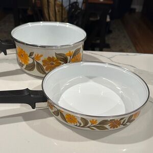 Vintage JMCapri 1970s Enamel Cookware Set